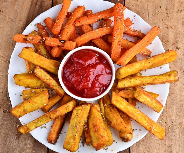 Baked Sweet Potato & Carrot Fries Recipe